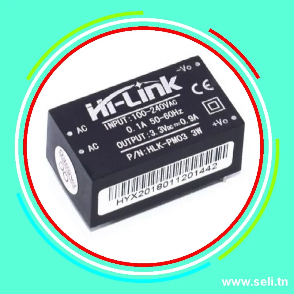 HLK-PM03 MODULE ALIMENTATION ISOLE 220VAC-3 .3VDC 3W.Arduino tunisie