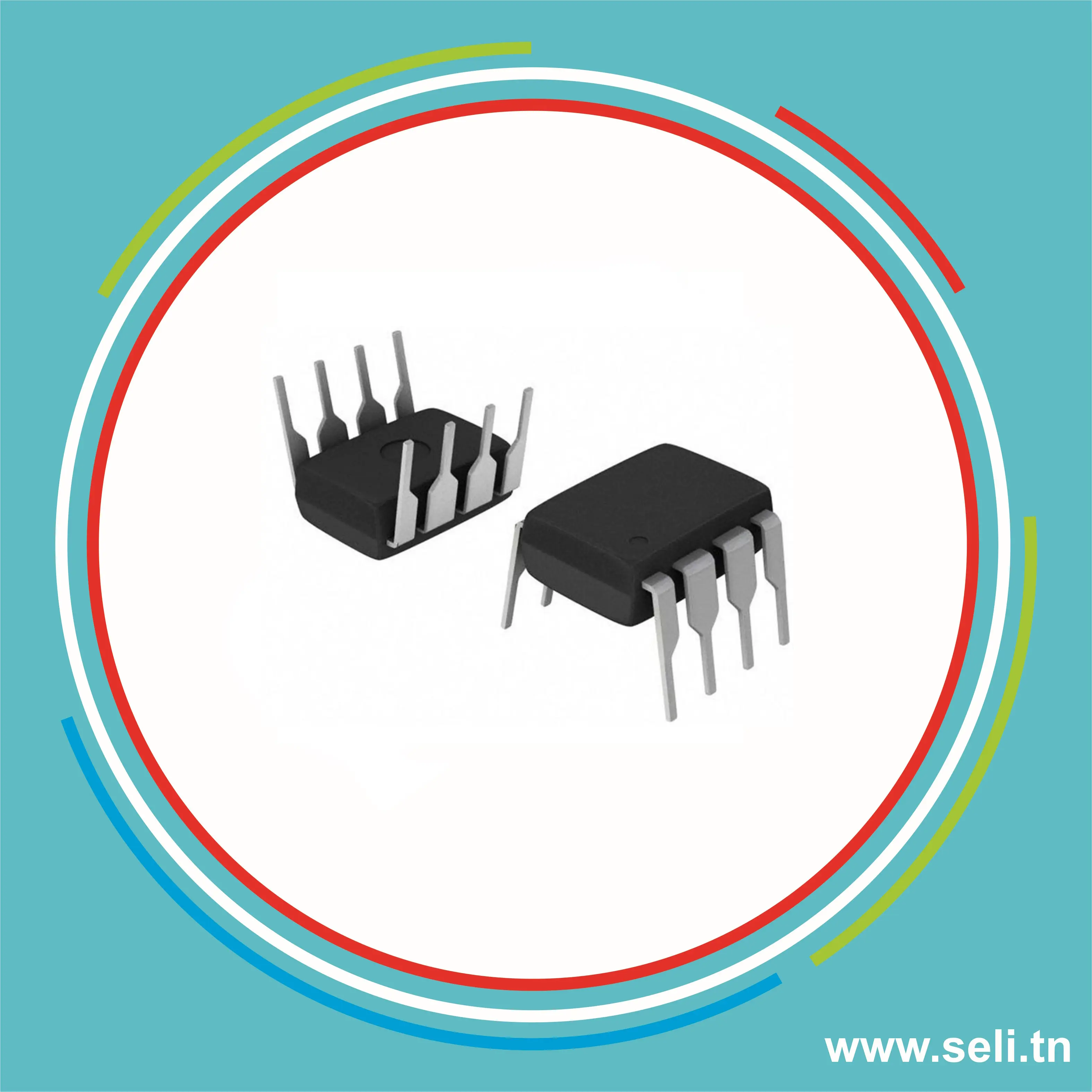 IR2102 MOSFET SIDE DRIVER DIP8.Arduino tunisie