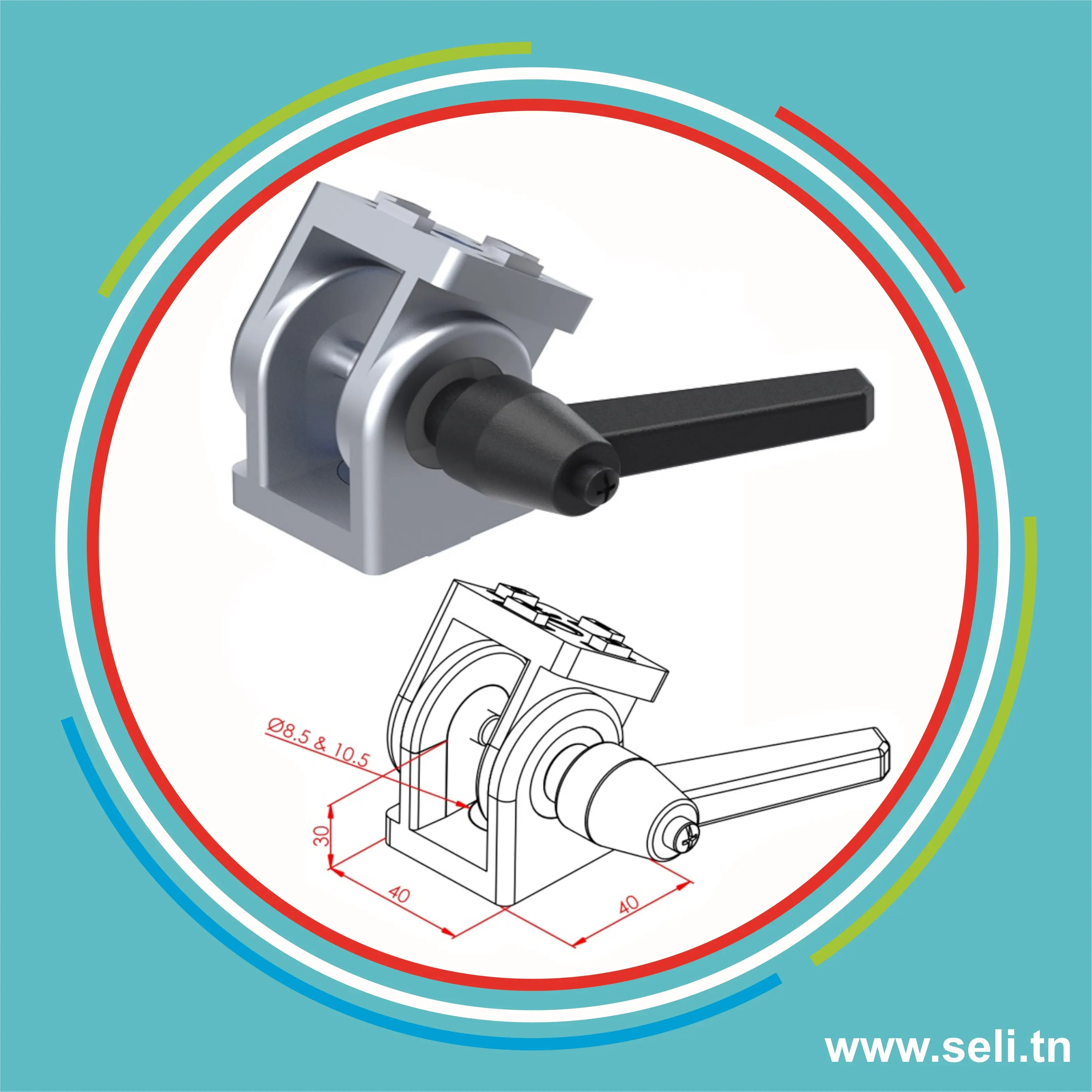 JOINT D ARTICULATION POUR PROFILE ALUMINIUM 45X45  90 A 270 DEGREE.Arduino tunisie