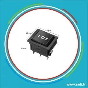 INTERRUPTEUR A BASCULE 3 POSITIONS 6 PINES 250VAC/15A.Arduino tunisie