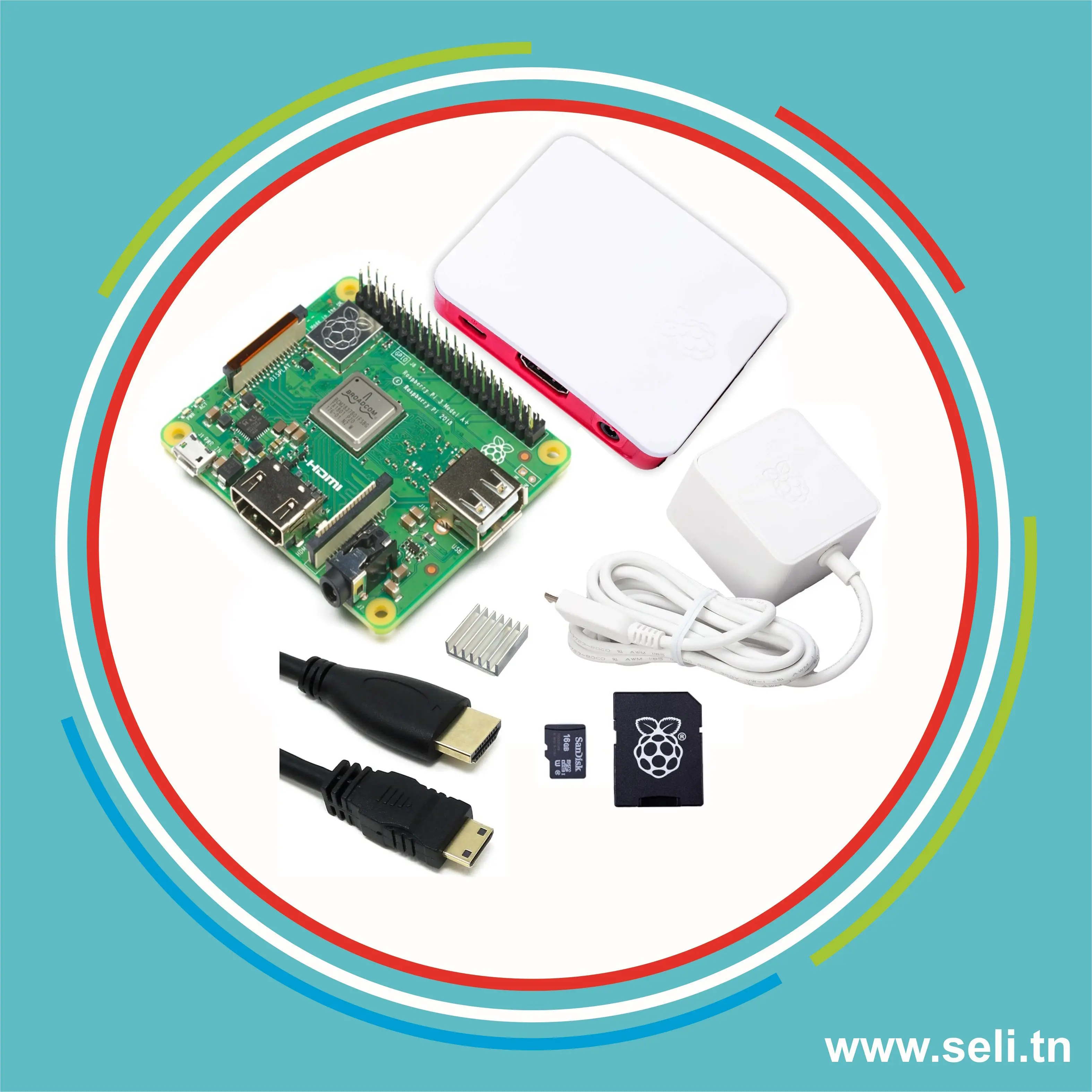 KIT OFFICIEL RASPBERRY PI3 MODEL A+ .Arduino tunisie