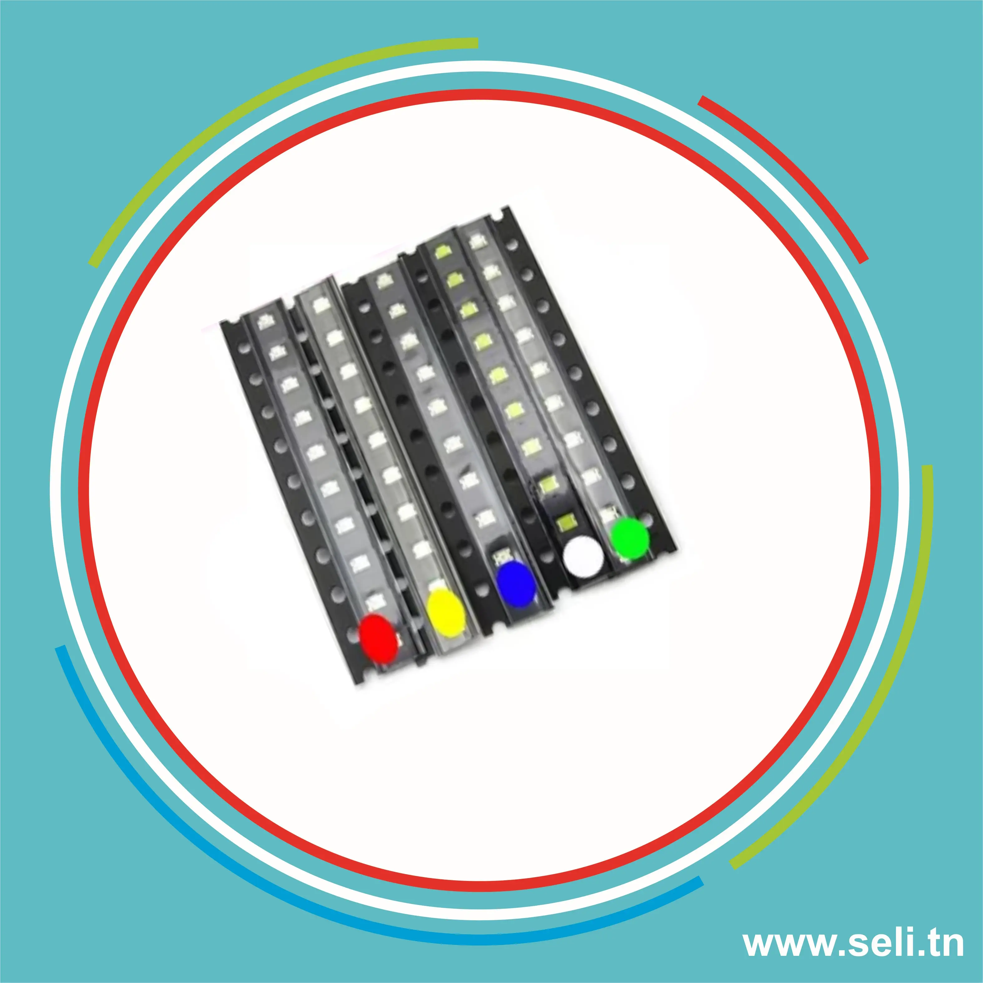 JEU DE  10 LED CMS SMD COULEUR VERT 0805.Arduino tunisie