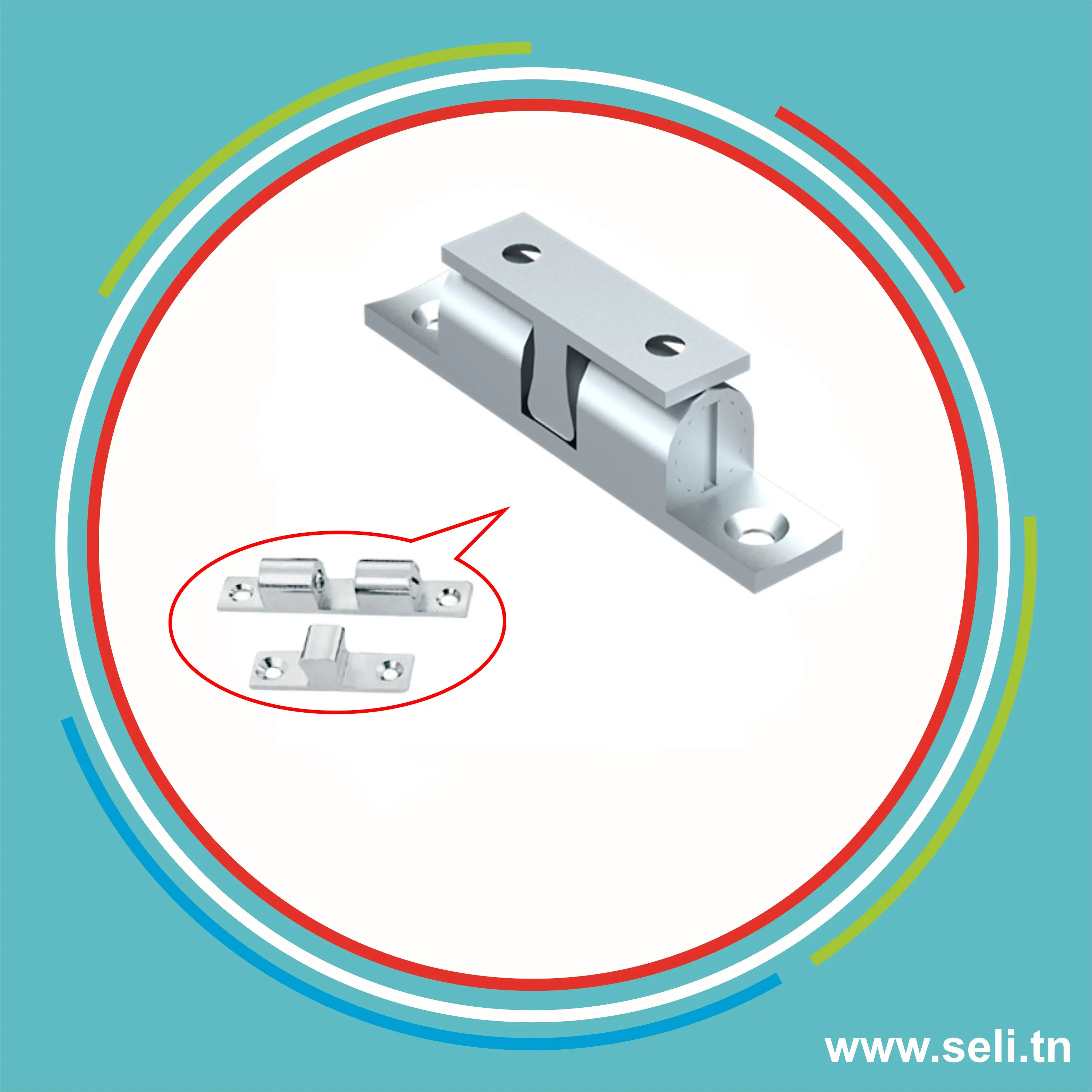 LOQUET A BILLE EN ACIER A DOUBLE BILLES A RESSORT POUR PROFILE 20-25-30.Arduino tunisie