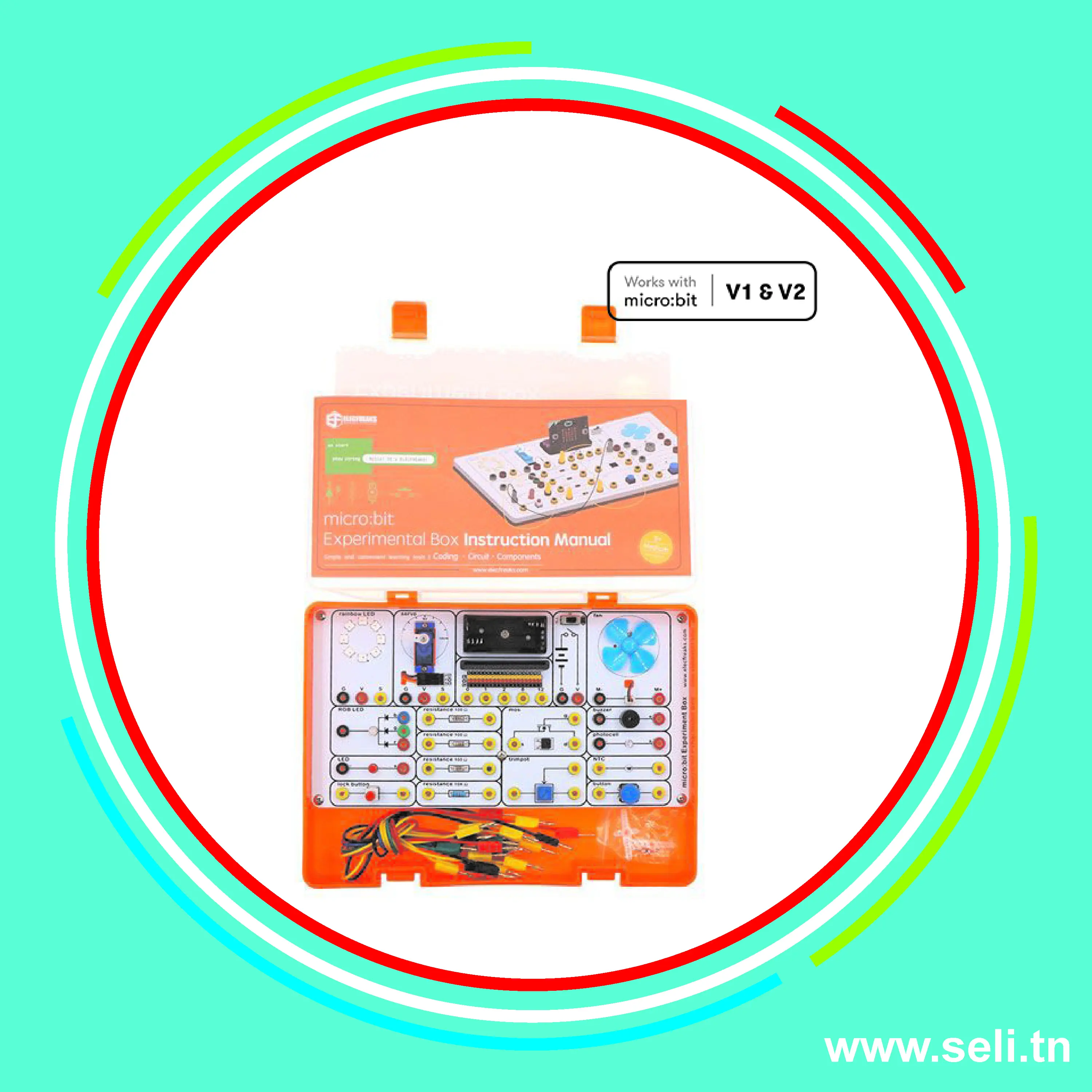 MICRO BIT: KIT  VALISE EXPERIMENTAL 14 COMPOSANTS POUR MICRO BIT.Arduino tunisie