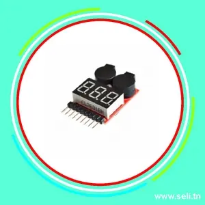 1-8S MONITEUR DE VOLTAGE POUR BATTERIE LIPO/Li-ION/FE AVEC BUZZER.Arduino tunisie