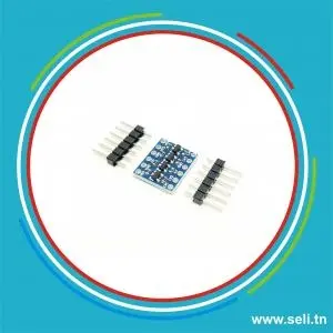 CONVERTISSEUR DE NIVEAU BIDIRECTIONEL 3.3V/5V 3.3V/5V 4 CANNAUX.Arduino tunisie