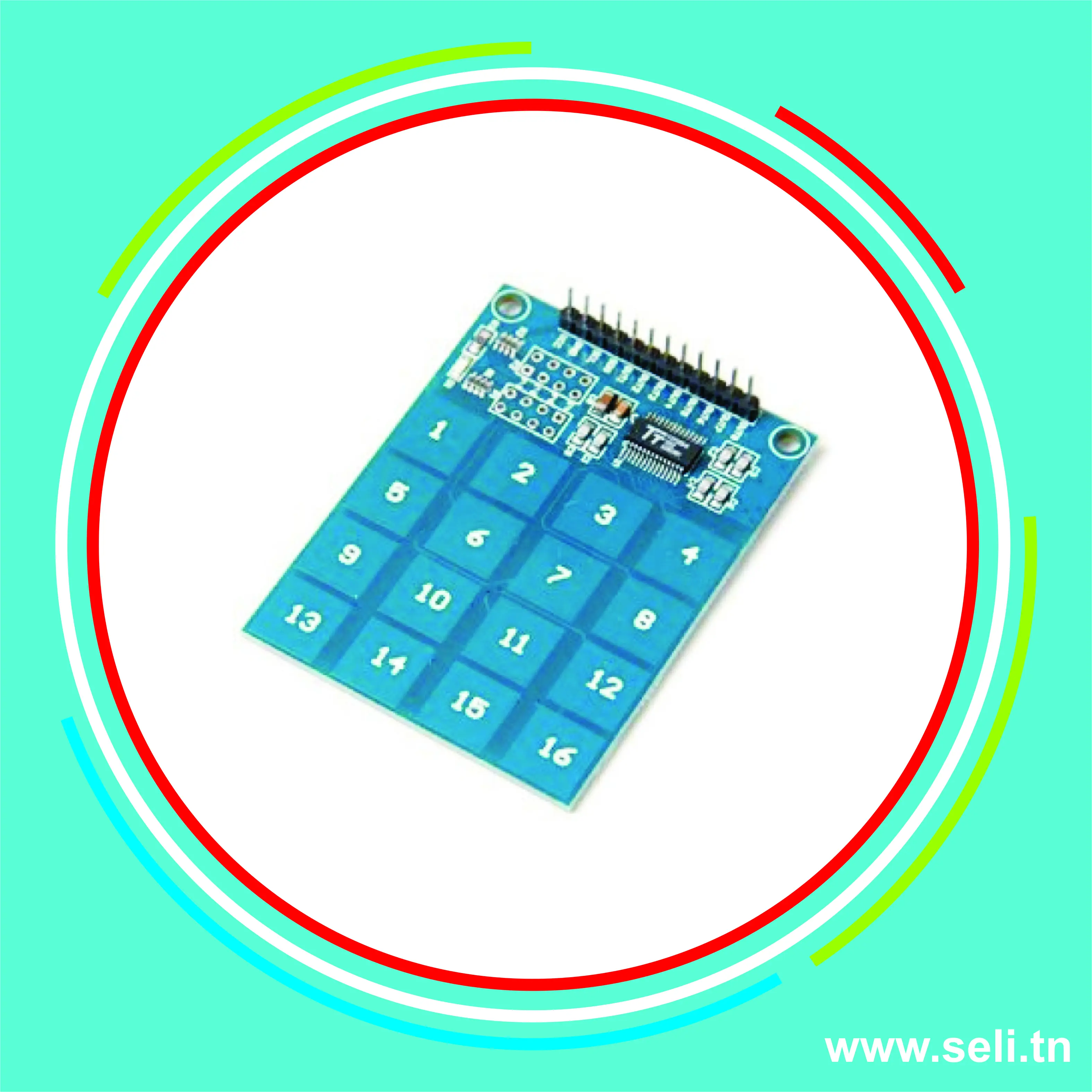 TTP229 MODULE CAPTEUR CAPACITIF 16 TOUCHES.Arduino tunisie