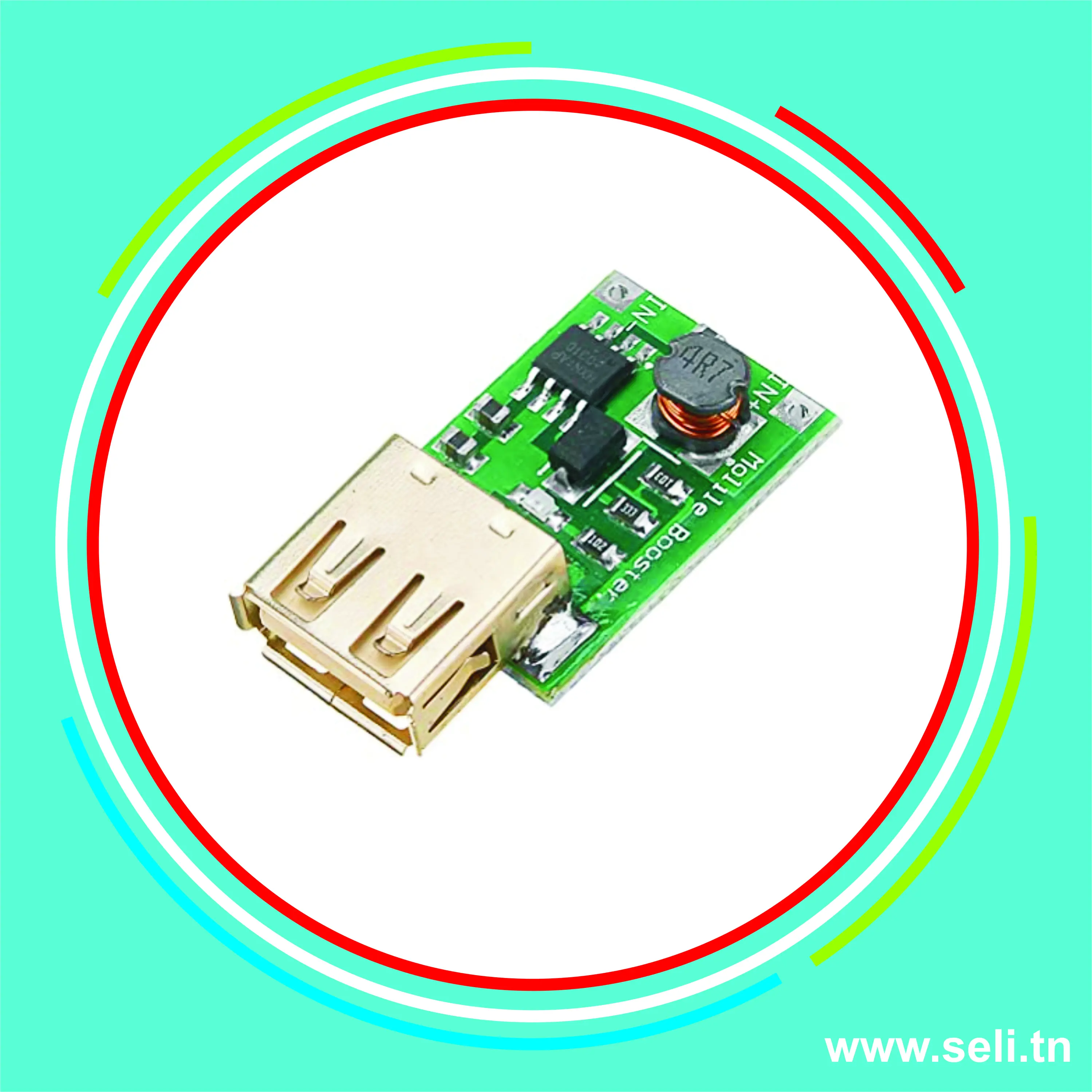 MODULE ELEVATEUR USB 5V DC-DC 1.2A.Arduino tunisie