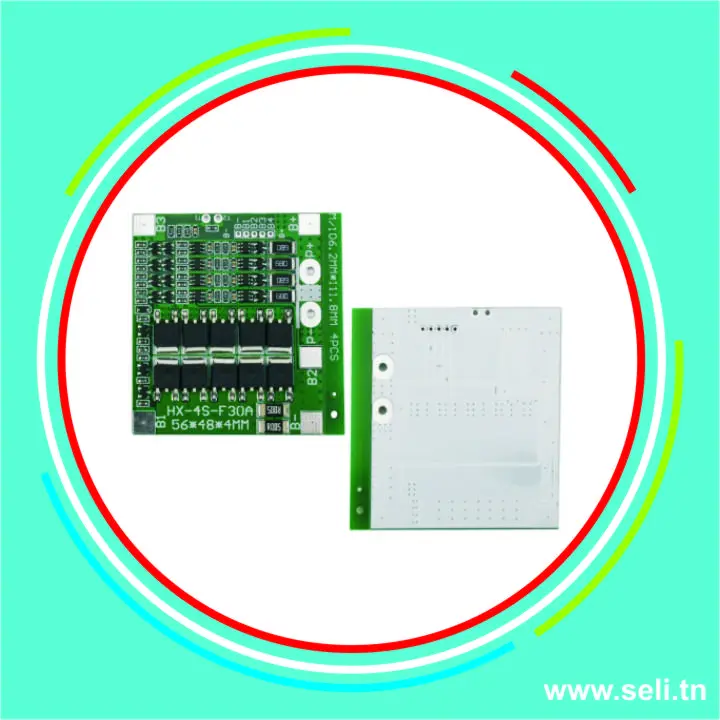 MODULE CHARGEUR PCB BMS 4S-30A LI-ION BATTERIE 18650.Arduino tunisie