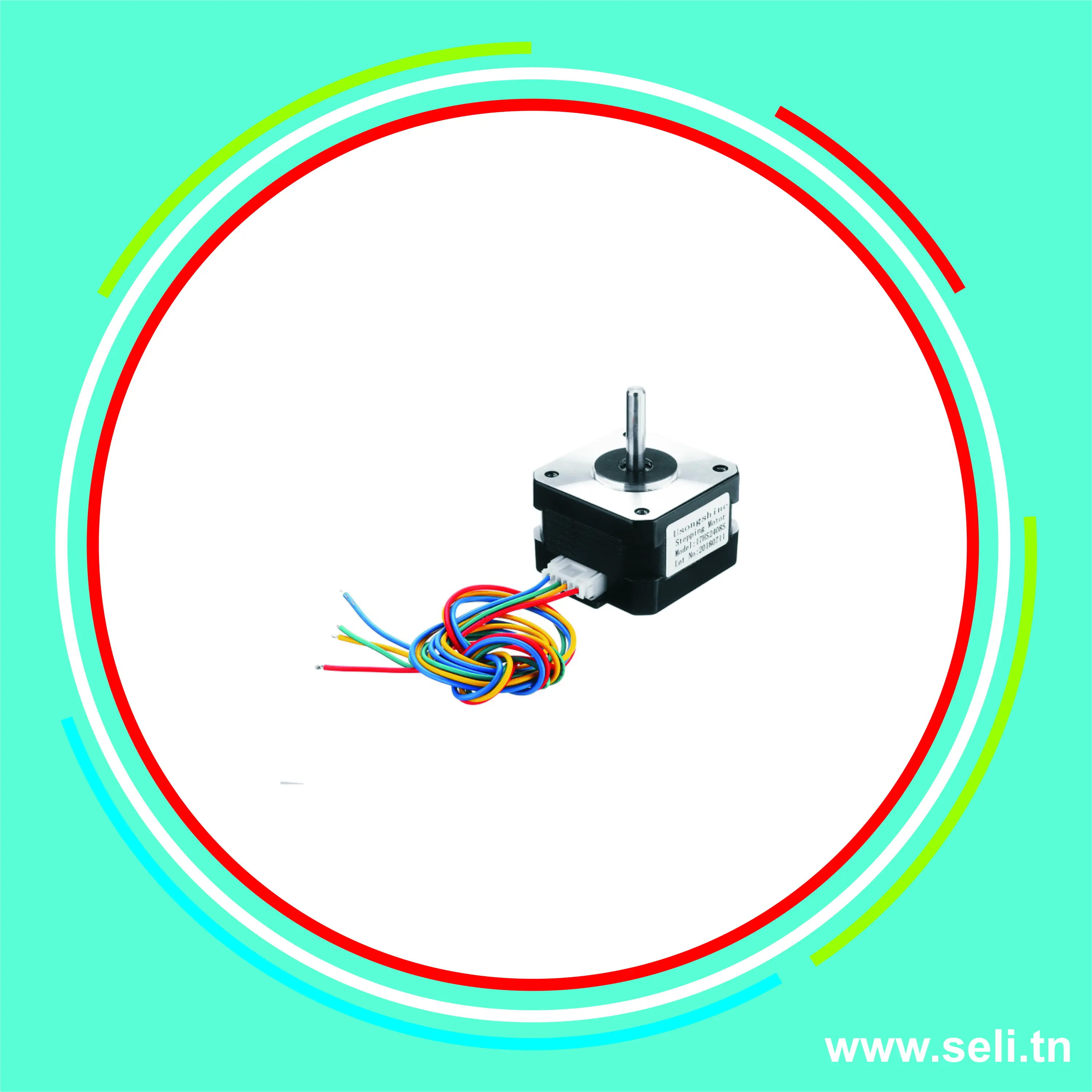 NEMA 17  17HS2408S MOTEUR PAS A PAS 0 .6A  POUR MACHINE CNC.Arduino tunisie