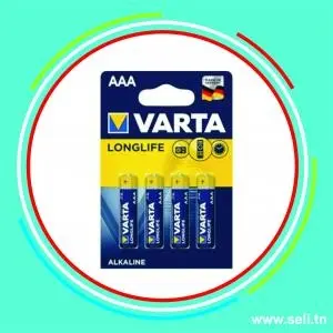 PILE LONGLIFE 1 .5V AAA LR03 VARTA BLISTER DE 4 PIECES  .Arduino tunisie