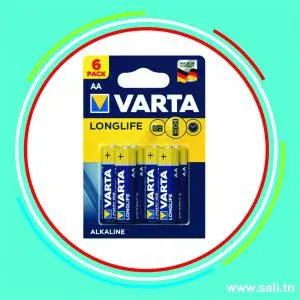 PILE LONGLIFE POWER 1 .5V AA LR06 VARTA BLISTER DE 6 PIECES.Arduino tunisie