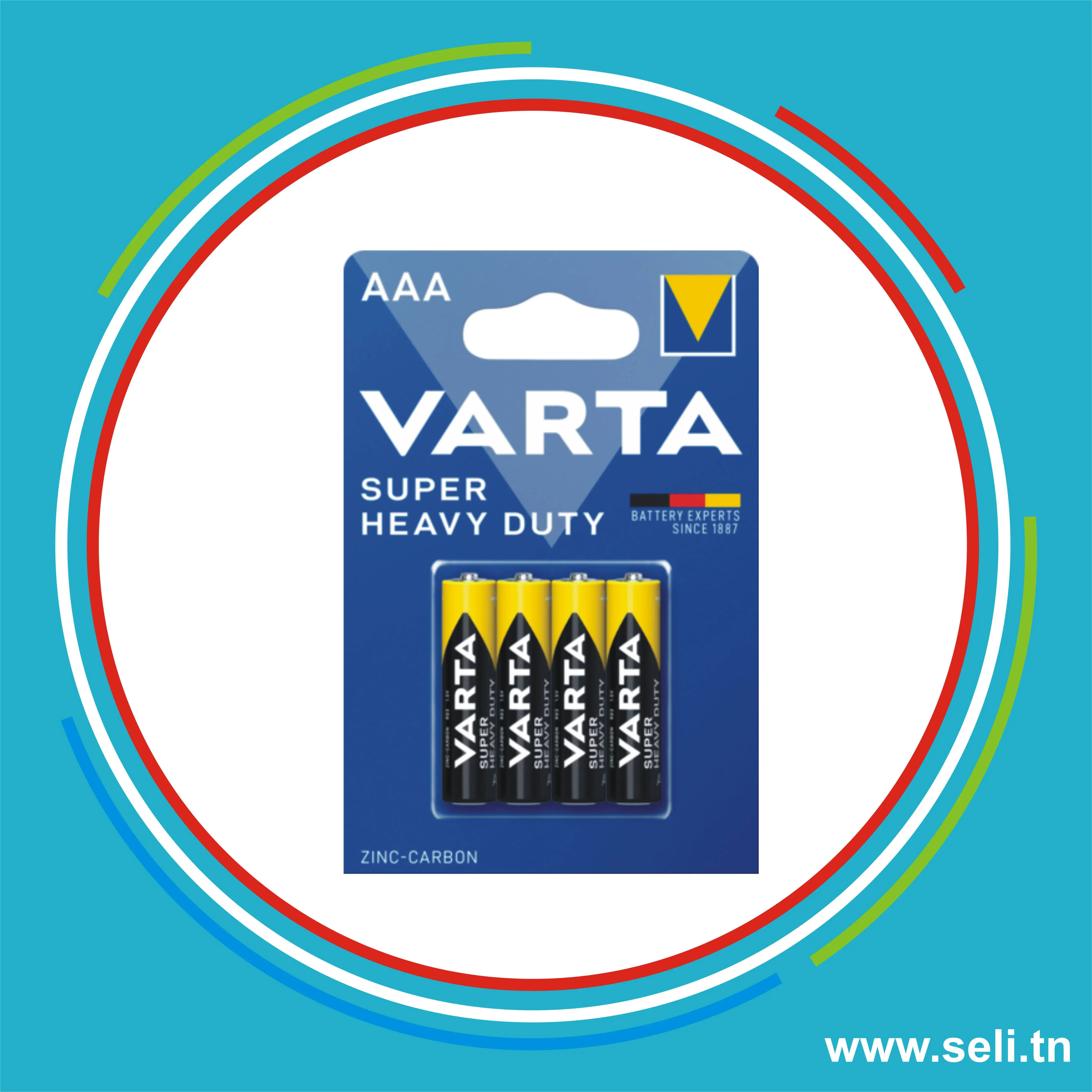 PILE SUPER HEAVY DUTY 1 .5V AAA LR03 VARTA BLISTER DE 4 PIECES.Arduino tunisie