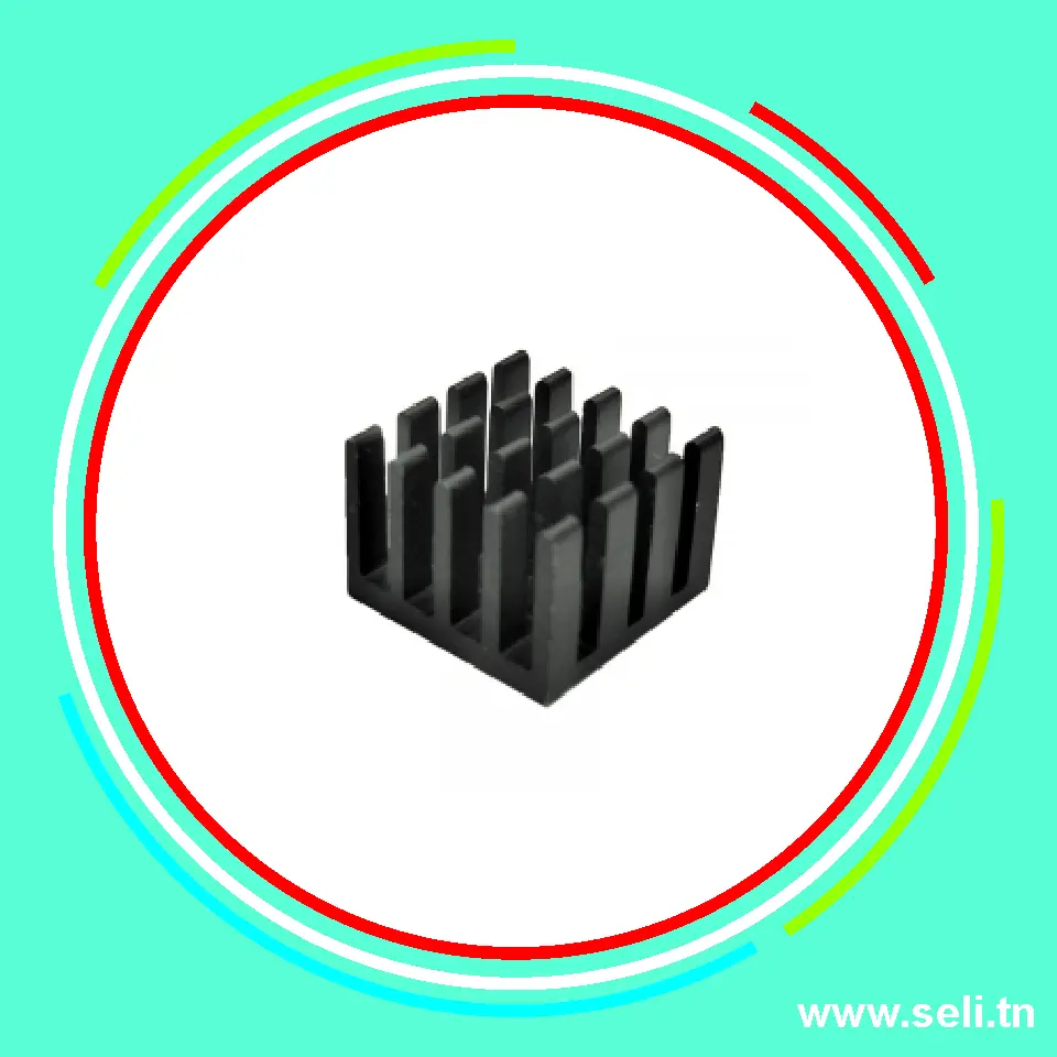 RADIATEUR DISSIPATEUR THERMIQUE 14X14X10MM.Arduino tunisie