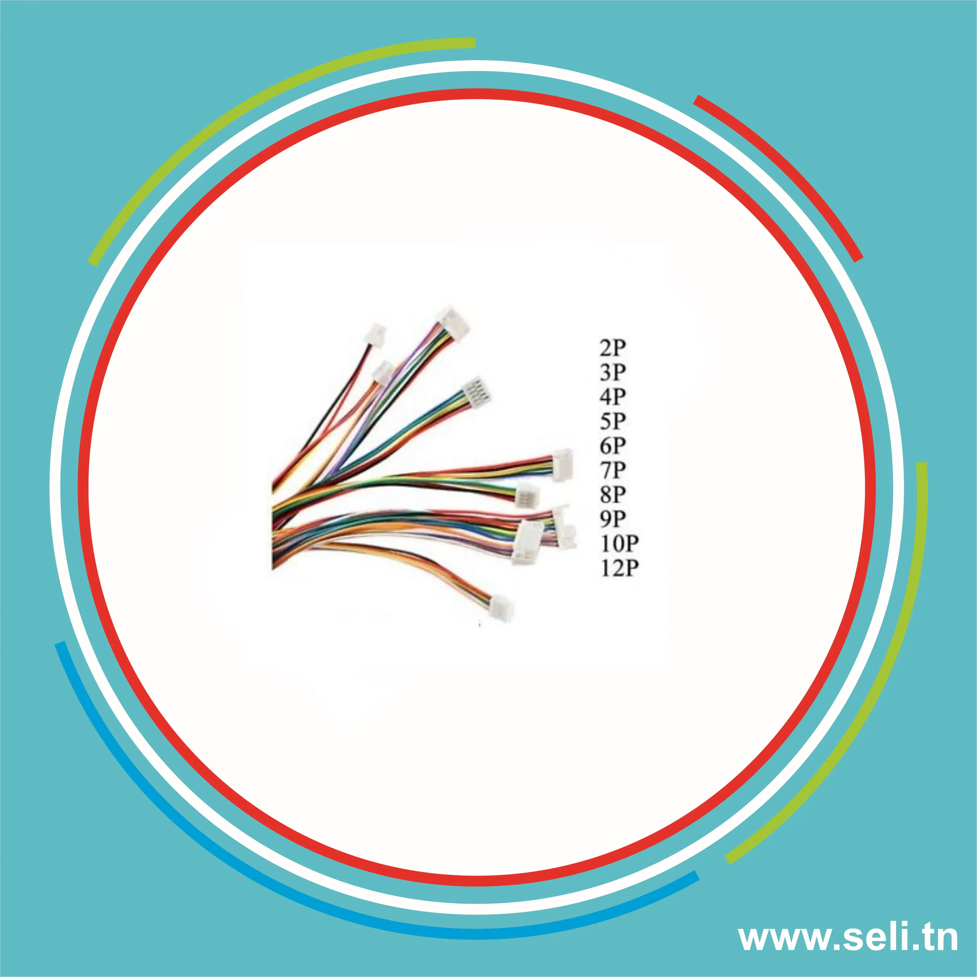 CABLE 4 FILS AVEC CONNECTEUR FEMELLE 1.25 4P L=30CM.Arduino tunisie