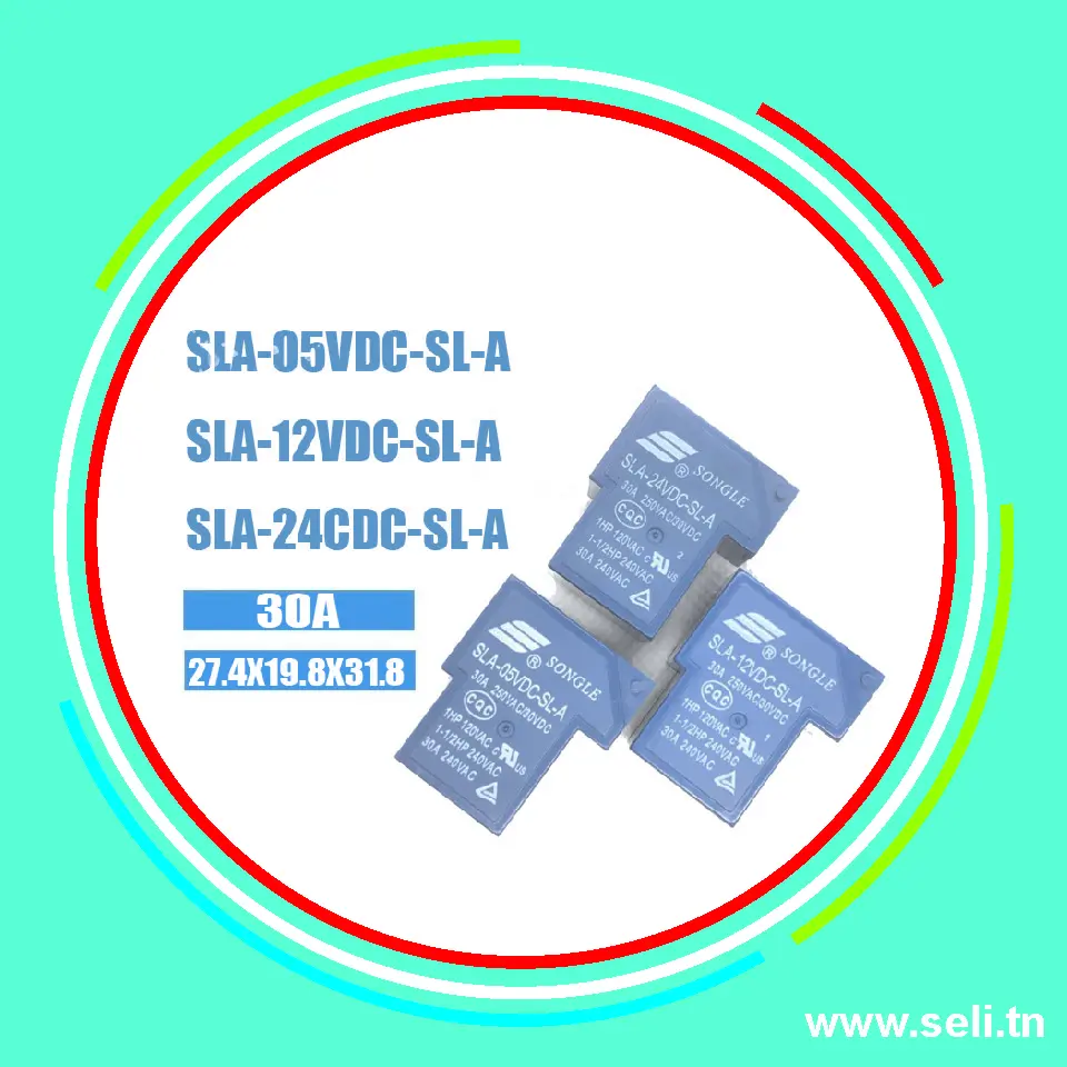 RELAIS 5V DC 5P 30A SLA-05VDC-SL-A .Arduino tunisie