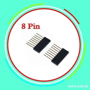 BARRETTE STACKABLE 2.54 M/F 8 PINES L=11MM.Arduino tunisie