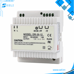 ALIMENTATION A DECOUPAGE SUR RAIL  DR-30-12 12V-2.5A