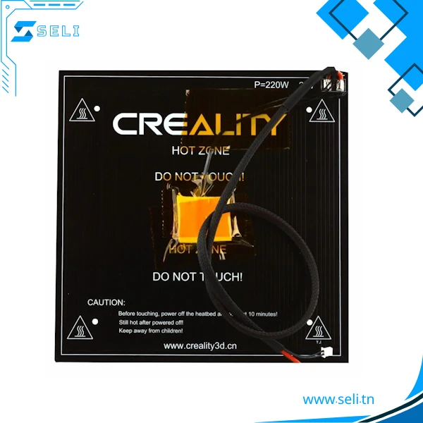 PLATEAU CHAUFFANT ALUMINIUM CREALITY ENDER 3 235 x 235 x 5MM 6002040019