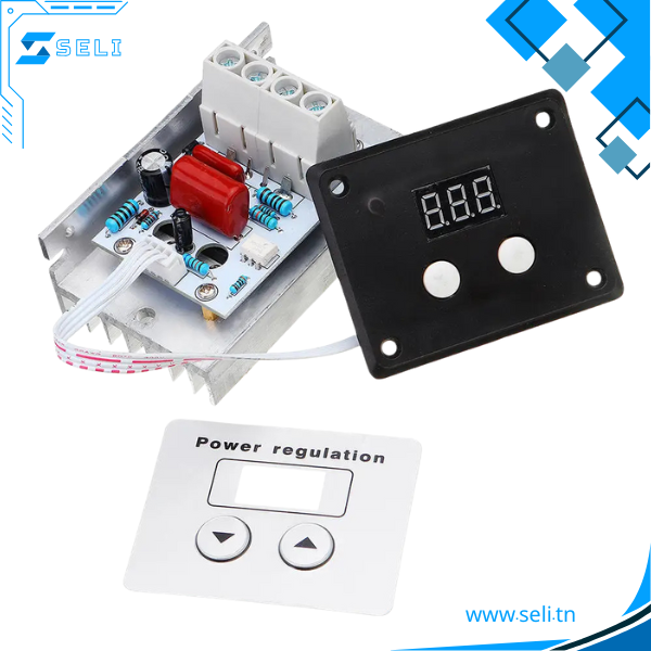 MODULE CONTROLEUR REGULATEUR DE VITESSE DU MOTEUR ELECTRIQUE 220VAC 10 KW AVEC AFFICHEUR