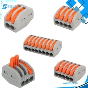 CONNECTEURS RAPIDES A LEVIERS ORANGÉS 2/3/4/5 POLES