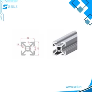 20x20 PROFILE ALUMINIUM INDUSTRIEL DK - 3m