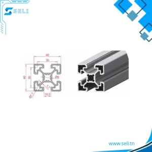 40x40 PROFILE ALUMINIUM INDUSTRIEL LEGER DK - 6m
