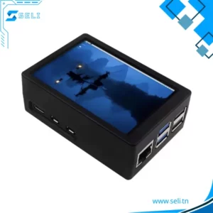 KIT BOITIER ABS VENTILE AVEC ECRAN 3,5" POUR RASPBERRY PI 5