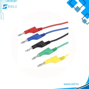 CORDON BANANE A REPRISE 4MM BLEU L=25CM 15 AVEC PRISE ARRIERE