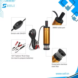 POMPE A HUILE IMMERGEABLE 12V 1.5A 8500TR/MIN OD 16MM