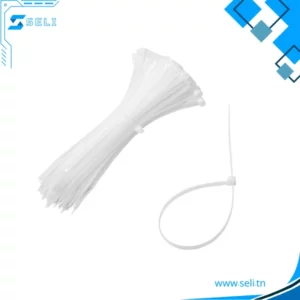 SERRE CABLE BLANC 4X200MM