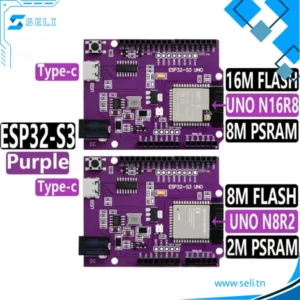 CARTE DE DEVELOPPEMENT UNO ESP32-S3 MODULE WROOM-1-N16R8 OU N8R2 COMPATIBLE AVEC DEVKITC-1