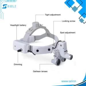 LAMPE LED DENTAIRE FRONTALE 5W POUR LOUPES BINOCULAIRES LUMINOSITE SPOT REGLABLE DENTISTE LABORATOIRE PHARE CHIRURGICAL PHARE