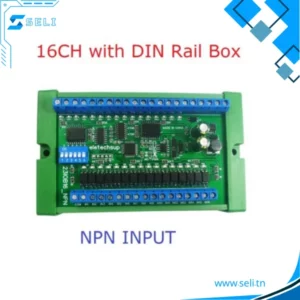MODULE E/S MULTIFONCTION RS485 16 CANAUX ENTREES NPN MONTAGE SUR RAIL DIN