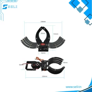 PINCE A GRIFFES A DEUX DEGREE DE LIBERTEE 2DOF AVEC 2 SERVO 20KG TBS-K20