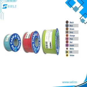 FIL SOUPLE FLEXIBLE 0.50MM2 90DEG C 750V H07V2-K NOIR RAL 9005 L=1M