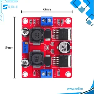 LM2596S 3A MODULE ELEVATEUR ET ABAISSEUR D'ALIMENTATION AUTOMATIQUE DC-DC IN:3.5V-28V OUT: 1.25V-26V