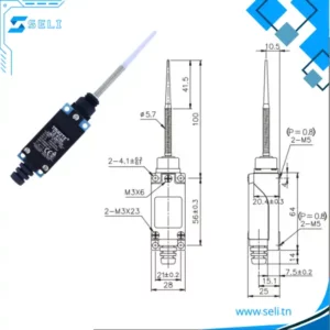 INTERRUPTEUR FIN DE COURSE VERTICALE TZ-8166 250VAC-5A