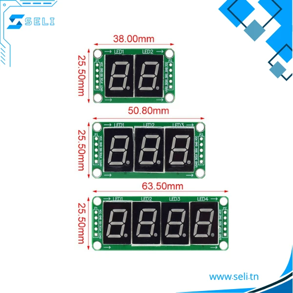 MODULE D'AFFICHAGE NUMERIQUE ROUGE 0.5 POUCES AVEC PILOTE 74595