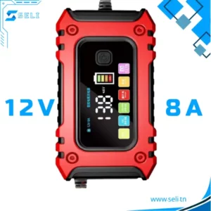 JF-32 CHARGEUR BATTERIE INTELLIGENT 12V 8A COULEUR ROUGE