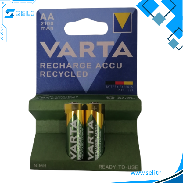 PILE RECHARGEABLE VARTA AA LR6 BP2 2100 mAh