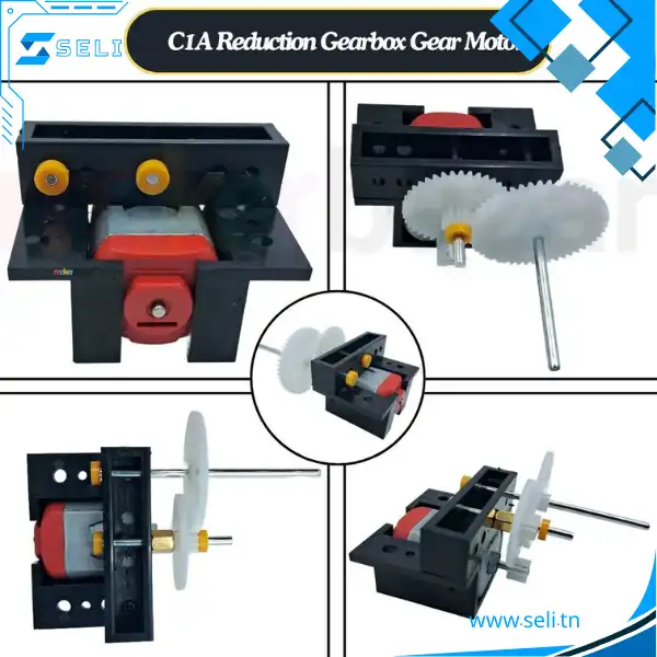 C1A MOTEUR REDUCTEUR DIY 3-6V 20RPM – Image 2