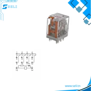 RELAIS ELECTROMAGNETIQUE SRN-24V-AC BOBINE 24VDC  4 INVERSEURS  14 BROCHES SANS EMBASE