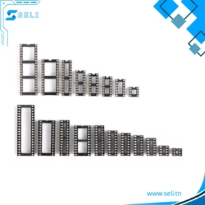 SUPPORT CIRCUIT INTEGRÉ AU FORMAT DIL DE TYPE LYRE OU TULIPE FORMAT LARGE OU ETROIT