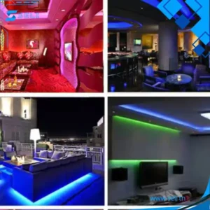 RUBAN LED 3 CHIPS 220VAC 2835 AU METRE COULEURS ROUGE VERT BLANC...