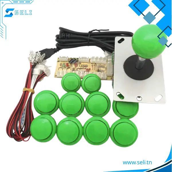 KIT DE MANETTE DE JEU D'ARCADE COULORÉ