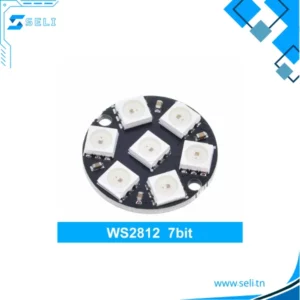 WS2812 5050 ANNEAU RGB 7 LED AVEC PILOTE