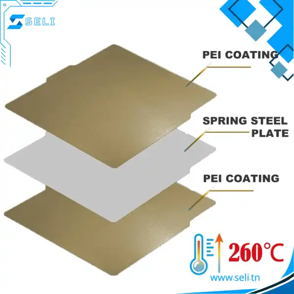 BAMBULAB A1 MINI PLATEFORME 184*184MM DOUBLE FACE FILM PEI PLAQUE D'ACIER MAGNETIQUE FILM CHAUFFANT POUR IMPRIMANTE 3D