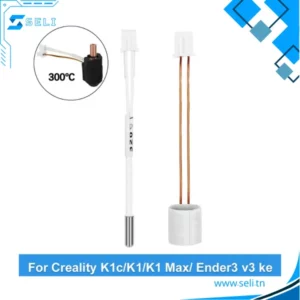 TUBE CHAUFFANT EN CERAMIQUE KE HOTEND 24 V 60 W 300 °C AVEC CAPTEUR A THERMISTANCE ET HAUTE CONDUCTIVITE THERMIQUE POUR CREALITY K1/K1C/K1 MAX/ENDER 3 V3