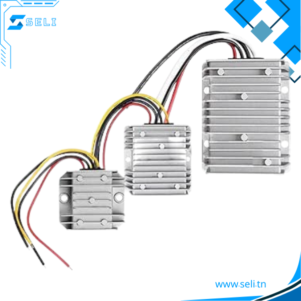 MODULES ABAISSEURS ISOLÉS 36-75V VERS 5,9 ET12V EN BOITIER ALUMINIUM